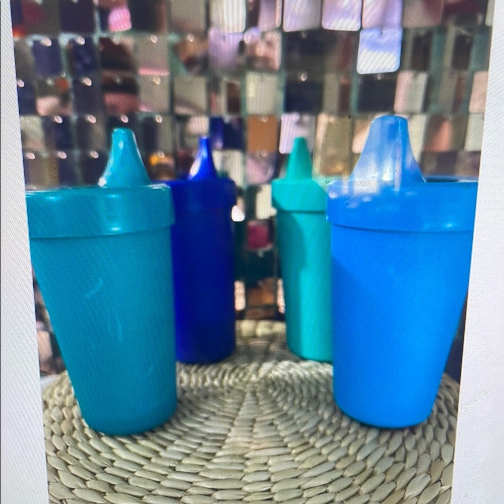 Set of Blue Sippy Cups